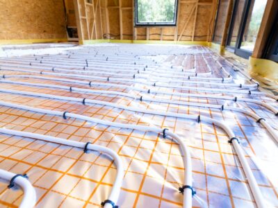 New house with underfloor heating system